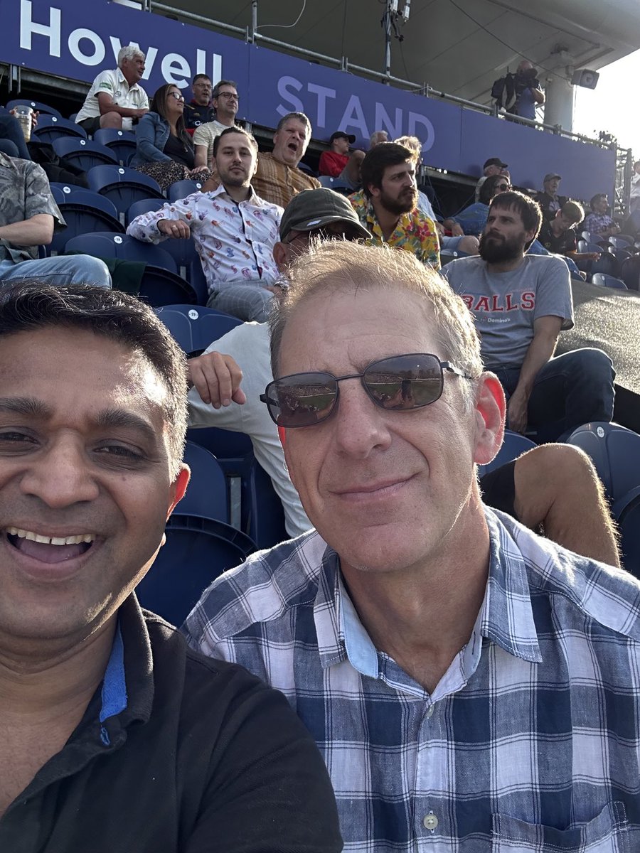 Me and ⁦@glurcher⁩ at Friday cricket. So where are you ⁦@Amarwahid81⁩?