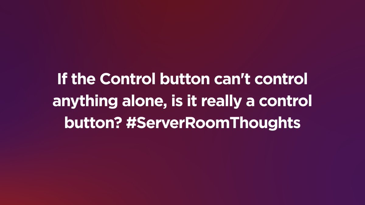 The Ctrl button works better with friends, and we think that's beautiful.

Happy Friday to our Channel Partners 👏 
#ServerRoomThoughts #FridayFeeling #LenovoChannelPartners