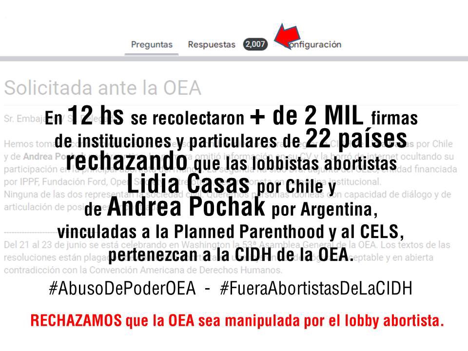 🔥LA OEA ABUSA DE SU PODER🔥
#AbusoDePoderOEA‼️#NoAbortistasEnOEA‼️
<a href="/Almagro_OEA2015/">Luis Almagro</a>
<a href="/OEA_oficial/">OEA</a> <a href="/OAS_official/">OAS</a> 
<a href="/OEA_SocCivil/">OEA - Sociedad Civil</a> <a href="/sirronsanders/">Sir Ronald Sanders</a> <a href="/Juby69/">François Jubinville 🇨🇦 🚴🏼 🏃🏻‍♂️ 🍷</a> <a href="/Maude_Kstn/">Maude Kostine</a> <a href="/alexandroalvare/">Alexandro Álvarez Alarcón</a> <a href="/ADRIRuizM/">ADRIANA RUIZ MALDONADO</a> <a href="/alexsolc/">Alejandra de los Ángeles 🇨🇷</a> <a href="/CRcancilleria/">Cancillería Costa Rica 🇨🇷</a> <a href="/providadexvida/">Ximena Izquierdo</a> <a href="/ProvidaLiga/">Provida Liga 💙</a> <a href="/carloswaite/">Carlos Waite💙🇵🇪🇻🇦</a> <a href="/LideresXlaVida/">Líderes por la Vida y la Familia</a>