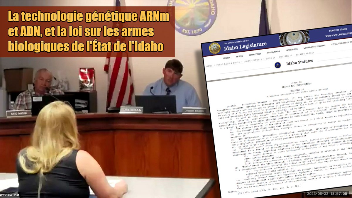 guyboulianne's tweet photo. Les comtés de l’Idaho soutiennent la loi sur les armes biologiques et rendent responsable les entreprises qui utilisent l’ARNm, l’ADN ou toute technologie génétique à des fins pharmacologiques humaines ou de consommation, qui peut nuire à la santé humaine https://t.co/cfsQtkhwhe https://t.co/Wv4cHw2Qrt