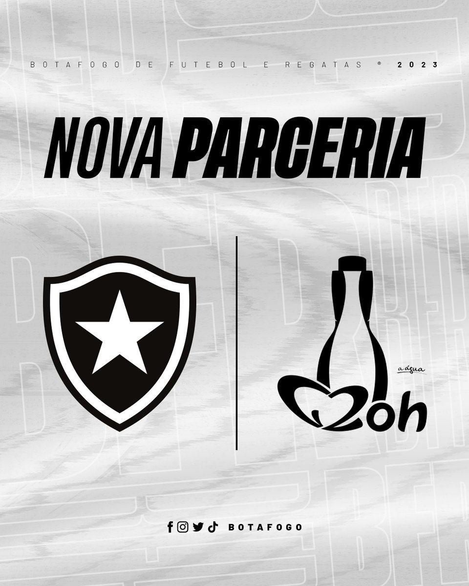 Botafogo e @ohaagua 
Clube fecha acordo com empresa que vai fornecer água para a hidratação do atletas e funcionários alvinegros 

Saiba mais em nosso site: botafogo.com.br/ler-noticia.ph…