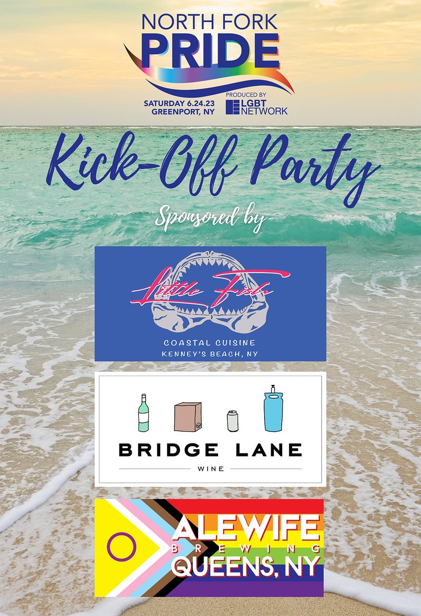 Chefs of the Hamptons top restaurant Little Fish is showing pride and celebrating the kick-off North Fork #Pride Parade & Festival! Join Little Fish Friday June 23, at 8 PM for a Pride Kick-Off Party fundraiser! #NorthForkPride #PrideFestival #SupportTheCause #ShowYourPride