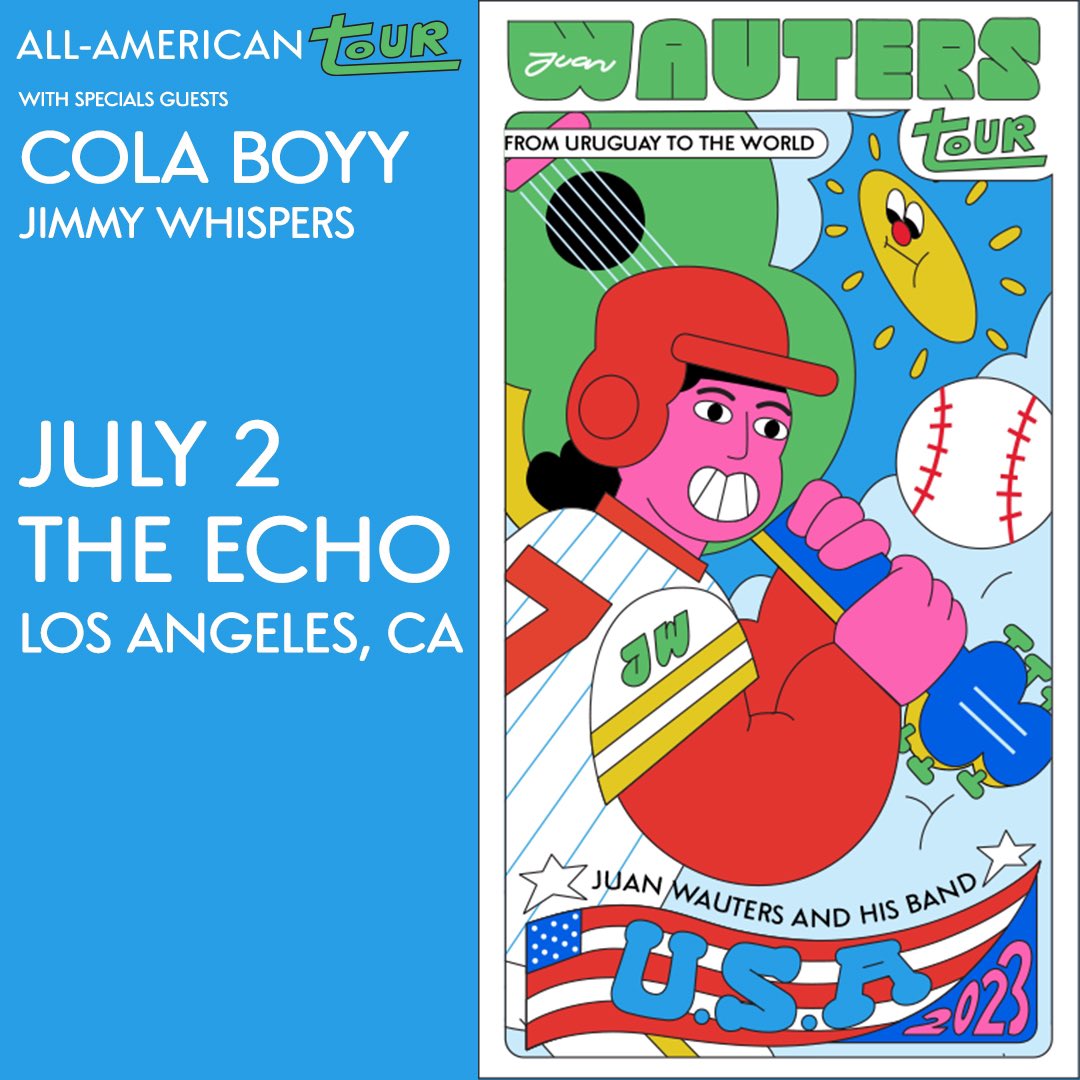 July 2nd is gonna be an epic mf’ing night at the Echo in LA >>>> @JuanWauters Cola Boyy @jimmywhispers This is an old school lineup that hasn’t been seen since 2016 + I’ll be rocking a couple new jams solo so don’t miss it!