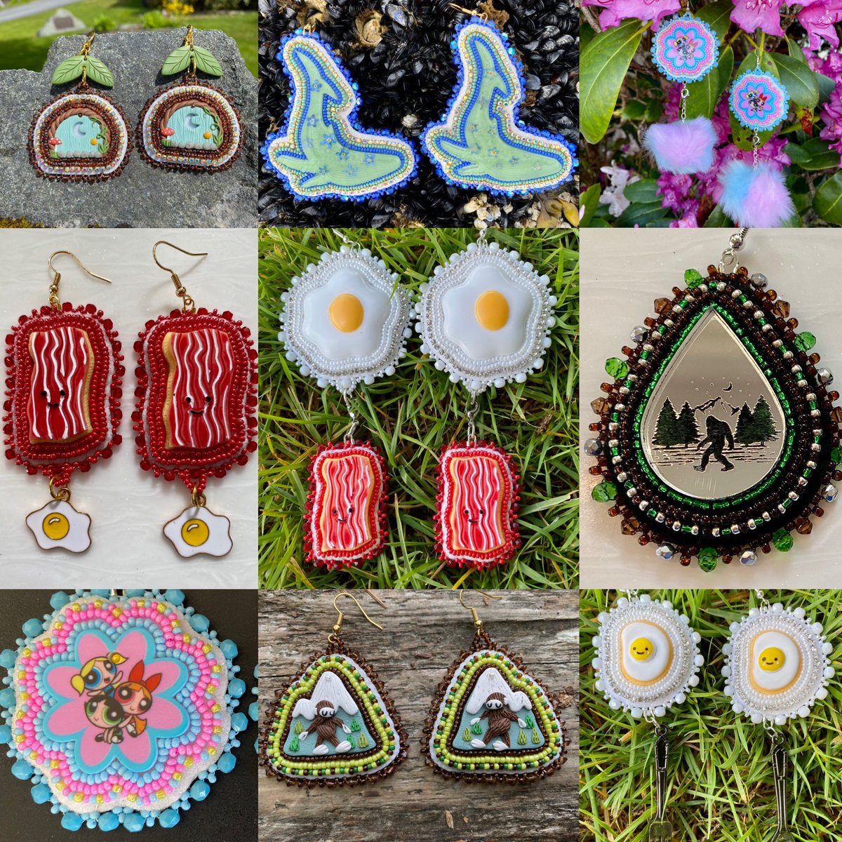 Turn those alarms on! Dropping tomorrow, 6/24/23, on my website are 9 new pairs! Tell Auntie😉
@NDNbeadmarket @IndigenousBeads 

look-beadwork.myshopify.com