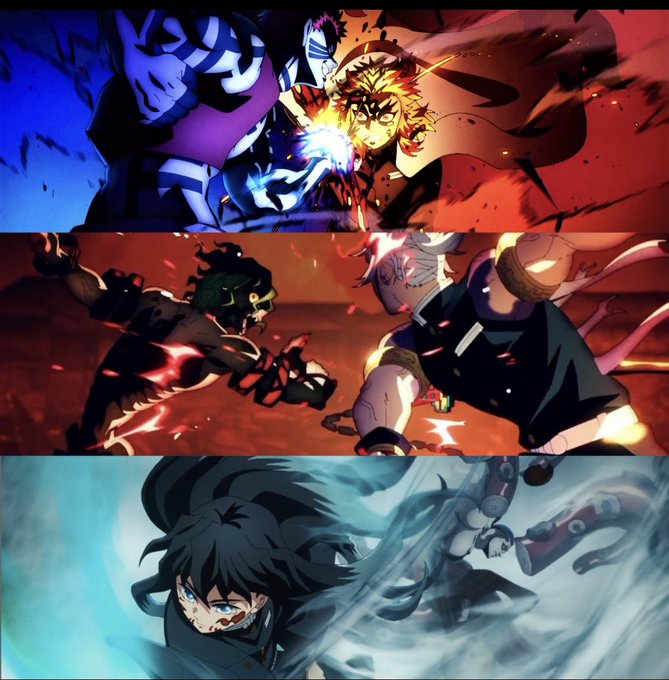 NNezukoV2's tweet image. Now that Season 3 of Demon Slayer is finished,   

We all can agree that Tengen vs Gyutaro is still the best fight so far in the Anime