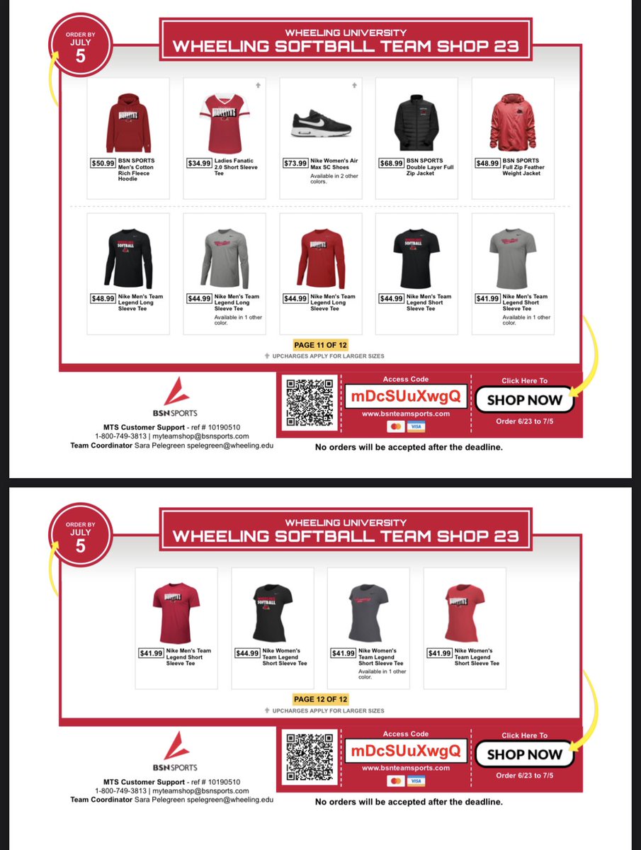 Wheeling University Softball tweet media