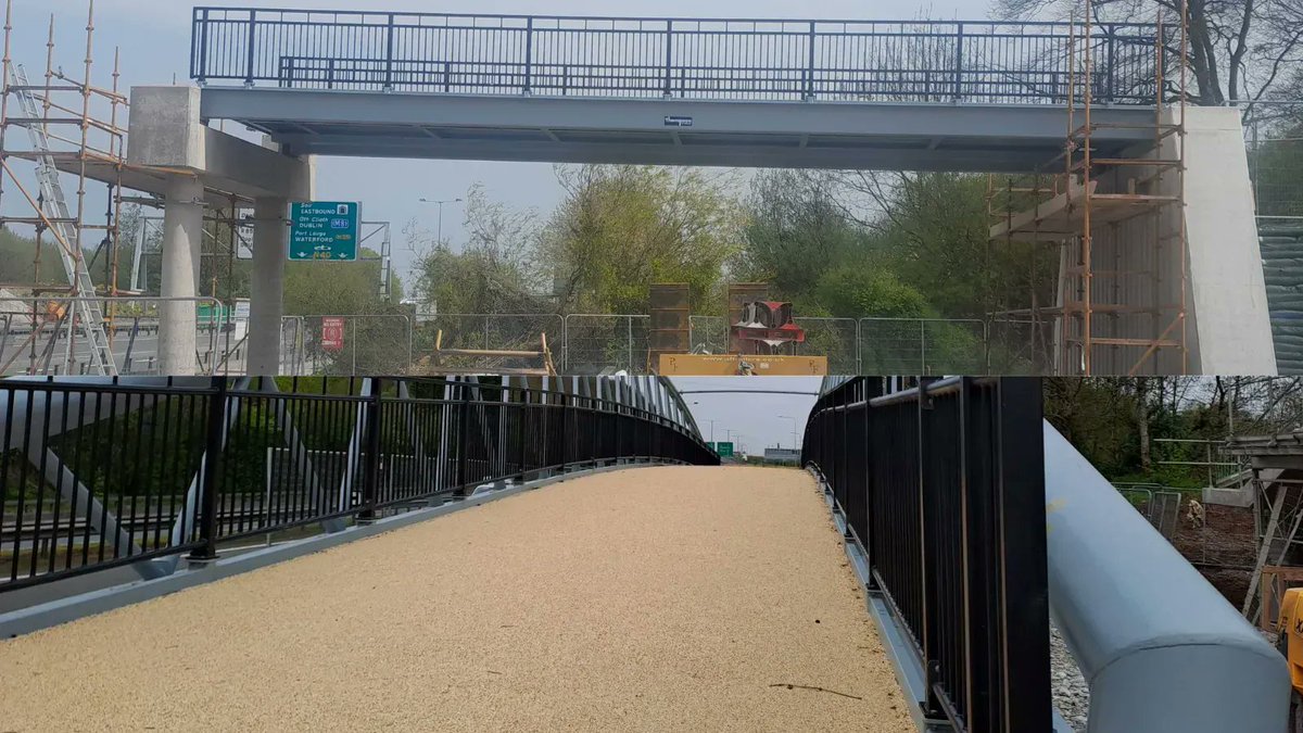 🌉 Cork City's newest bridge arrived in April.

The new bridge connects Grange/Frankfield to Tramore Valley Park via a 4m wide pedestrian and cycle path, promoting #activetravel within the city.

<a href="/LocalGovIre/">Local Government Ireland</a> #YourCounciDay