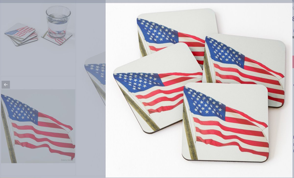 Red White & Blue American Flag Coasters (Set of 4) by Debra Martz 

#RBandMe #redbubbleshop 
#findyourthing 
buff.ly/3Pp41OX 

#coasters #AmericanFlag #flag #RedWhiteAndBlue #patriotic #BuyIntoArt #AYearForArt #TheArtDistrict #rtArtBoost