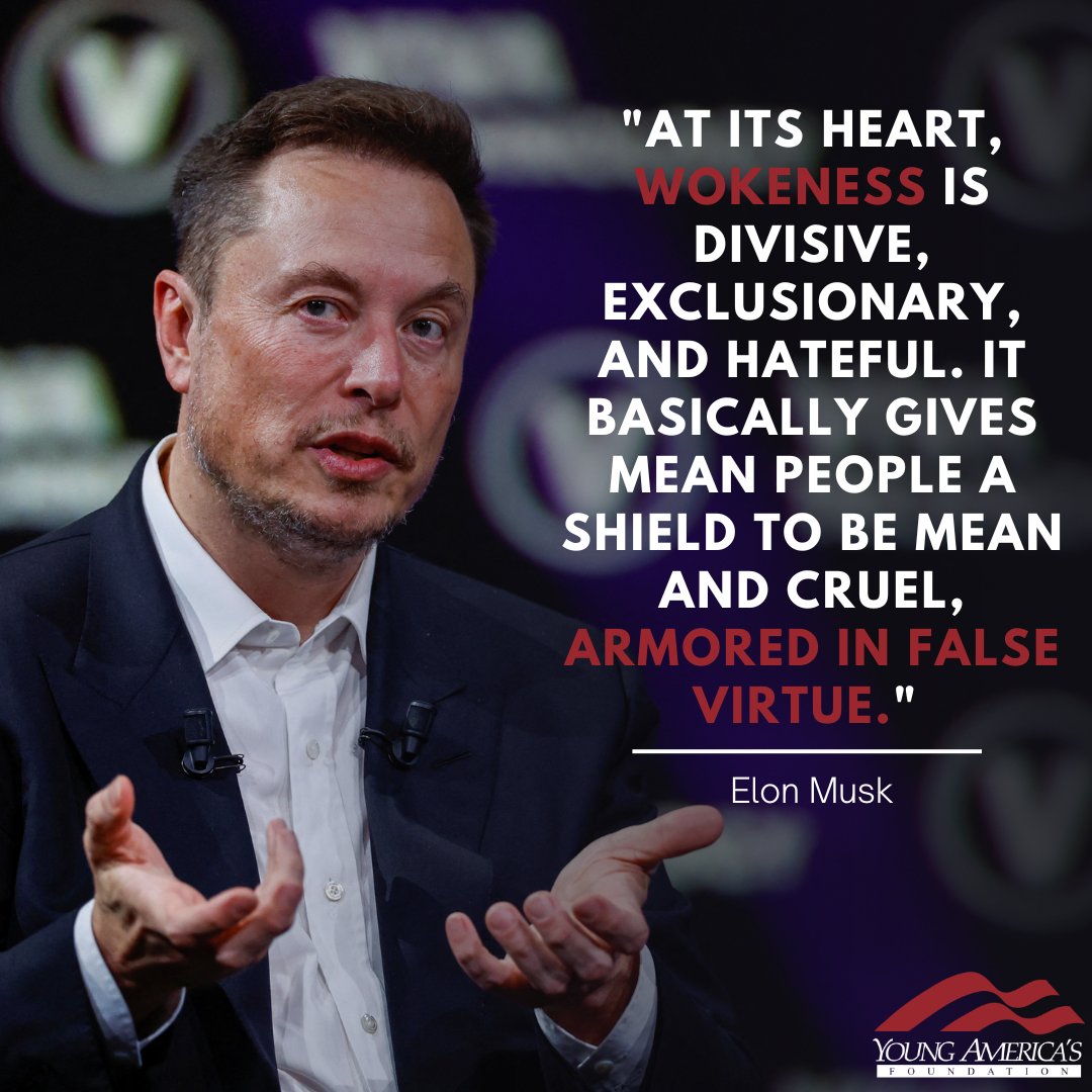 yaf's tweet photo. Wokeness is regressive. 

@elonmusk https://t.co/7wa7LTDnFh