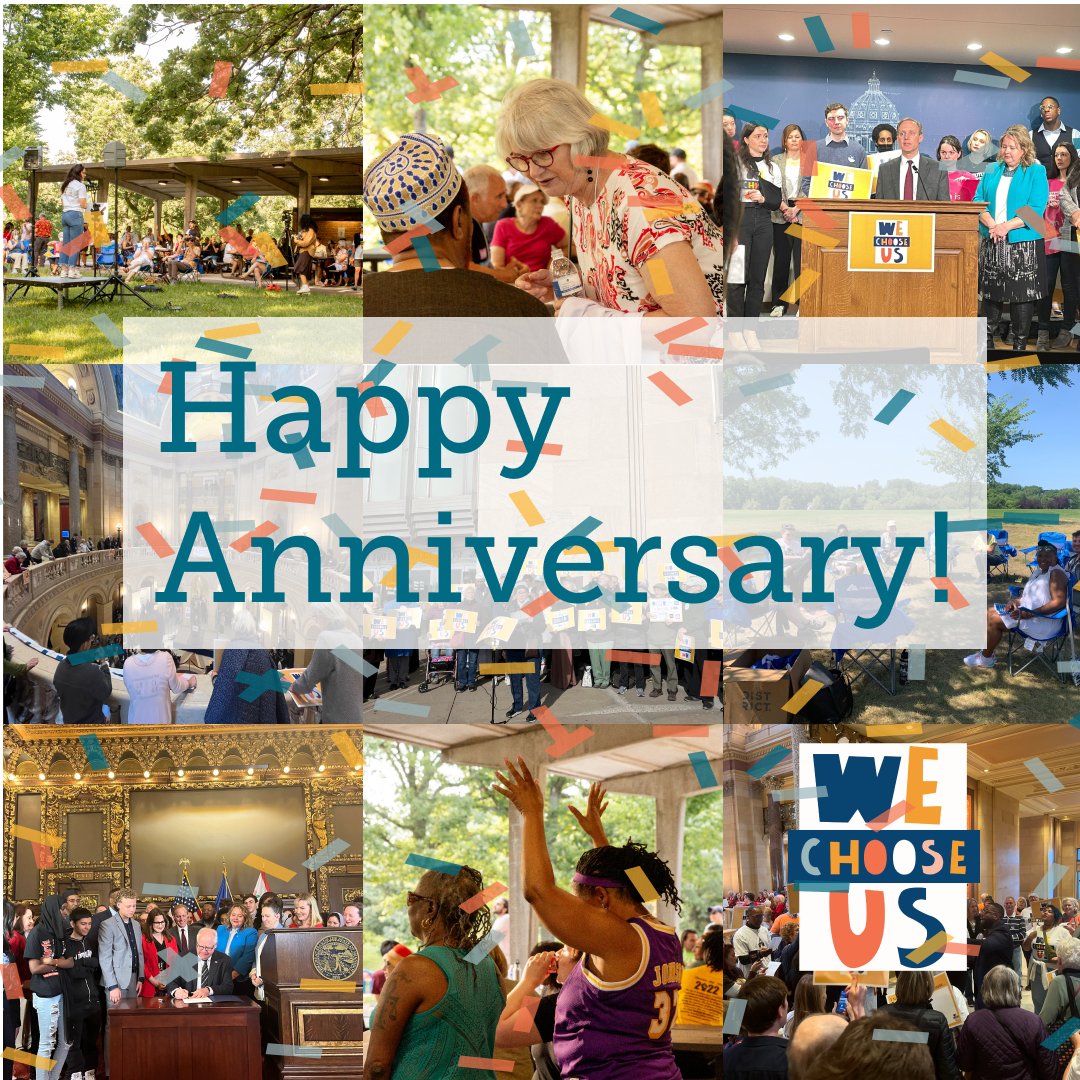 A year ago today, we launched We Choose Us, a movement for multiracial democracy in Minnesota.

In the past year, we have talked with people across the state about what it means to protect and expand our democracy. 

Thanks to everyone who helped make all our big wins possible!