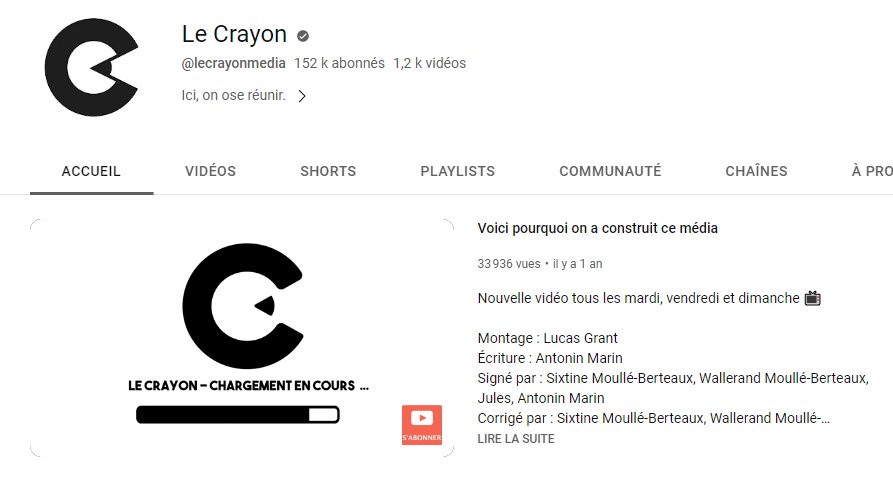 TeleCrayon's tweet photo. Le Crayon, ça a l'air sympa comme chaîne (non).

Ca m'énerve vraiment de la voir de plus en plus dans mes recommandations, surtout qu'on porte le même nom "Crayon".

Bref, petite analyse pour voir pourquoi cette chaîne est d'extrême-droite en quelques clics. https://t.co/Q0rXdleGA1