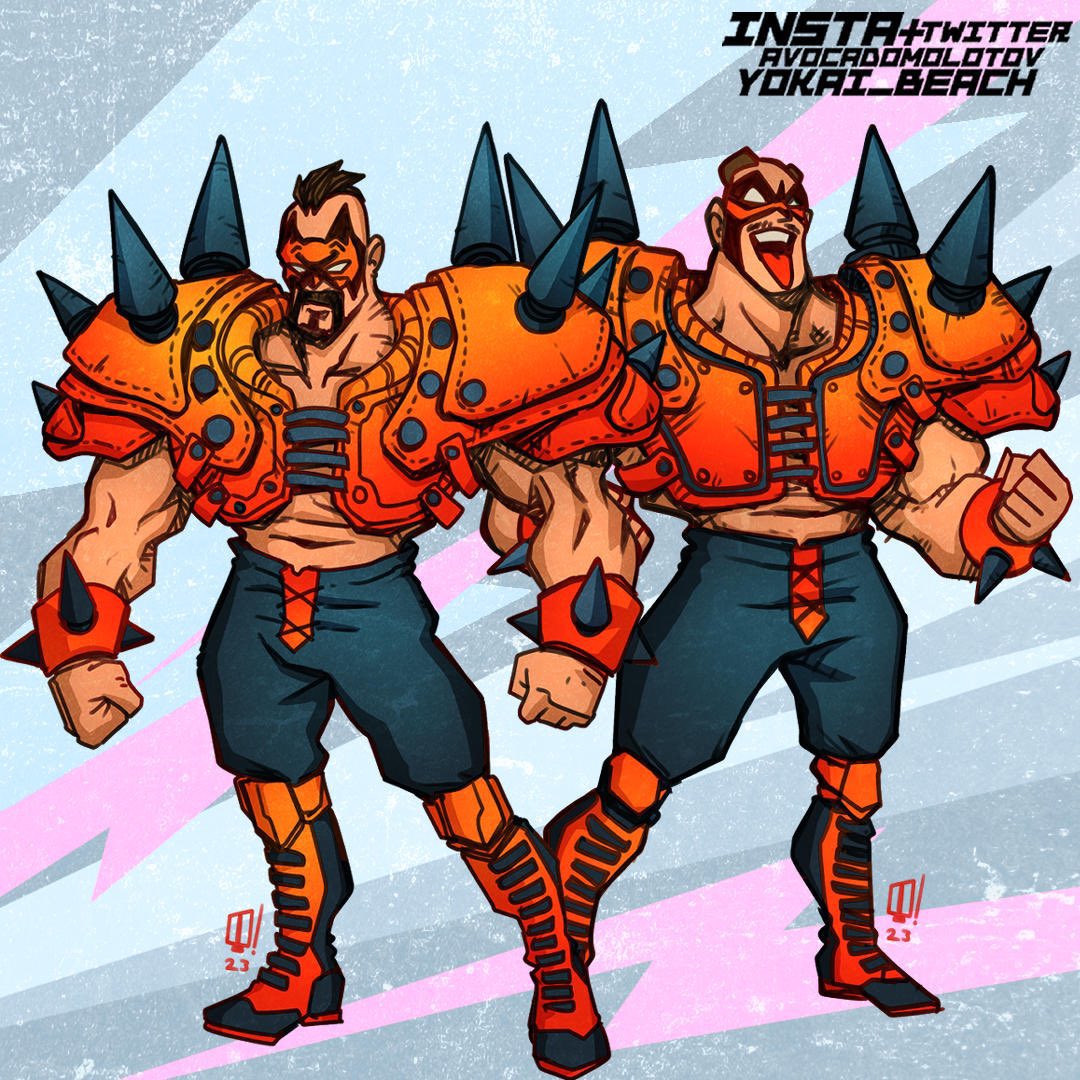 AvocadoMolotov's tweet photo. Hey @TheWorldClassBS here's some wrestling fanart I mentioned. There's tons more in my thing. Also, It never occurred to me that you had a Twitter. I'm dumb.
I also put a variety of stuff, styles and mediums. Hope you like it.
#worldclassbs
#wrestlingart
#SmackDown
#ArtistOnTwitter
