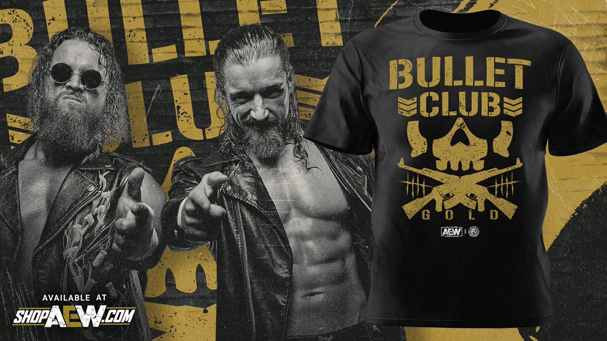 Bullet Club Gold. Check out this @JayWhiteNZ & #JuiceRobinson shirt today at ShopAEW.com!
#shopaew #aew #aewdynamite #aewrampage #aewcollision