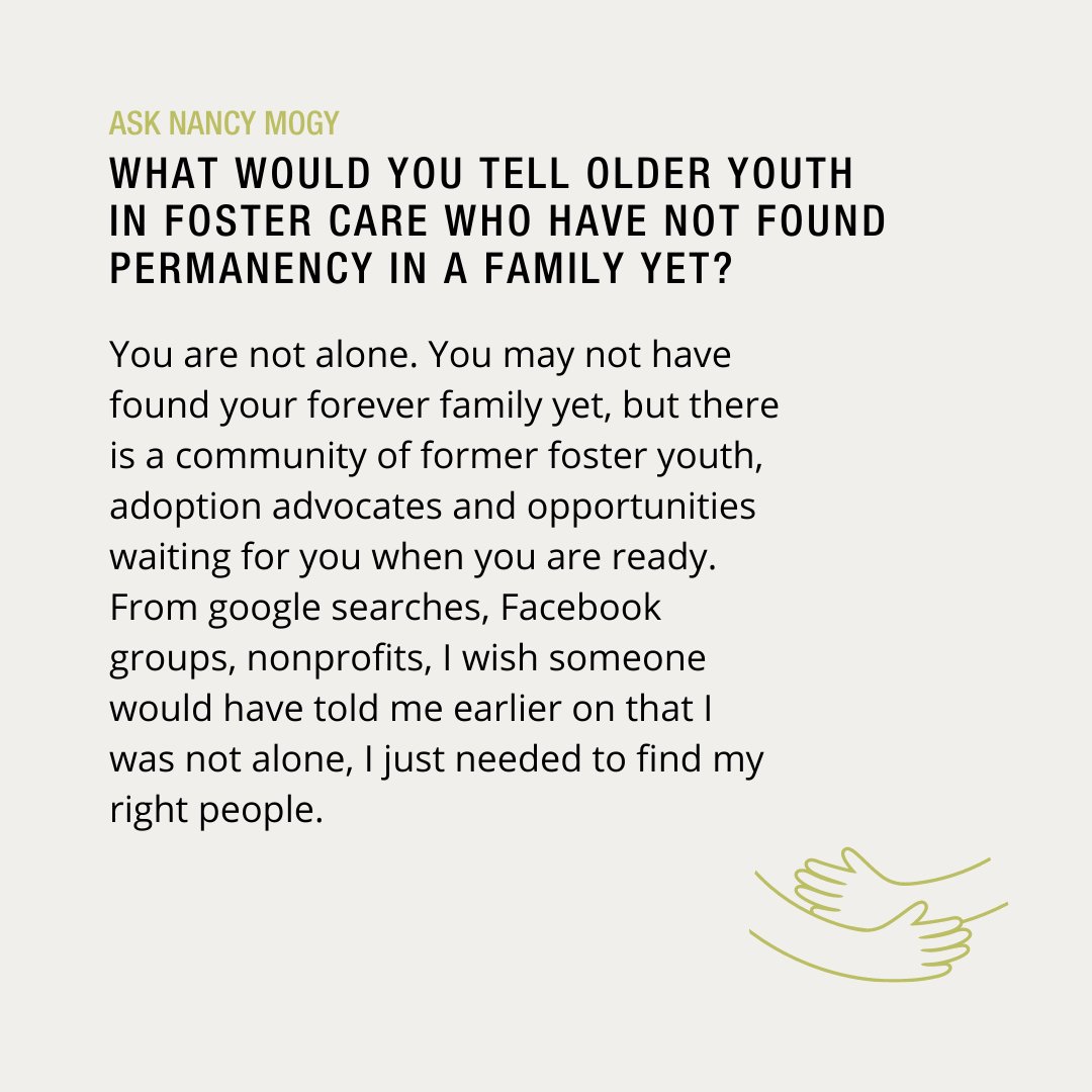 RaiseAChild's tweet photo. So often, youth in foster care are not given an opportunity to share their stories, desires, or thoughts. We asked Nancy Mogy, a former foster youth, some vital questions.
#fostercarestories #fostercare #fosterlove #fosterfamily #fostercareawareness #raiseachild https://t.co/X7MflfzI6H