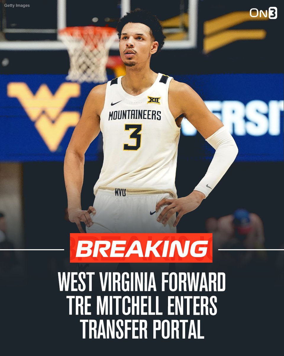 West Virginia power forward Tre Mitchell has officially entered the transfer portal on3.com/college/west-v…