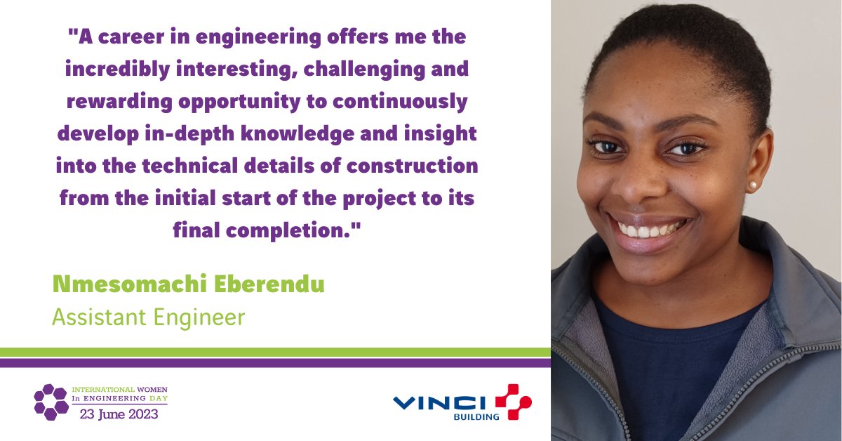 VCUK_Building's tweet photo. Meet Nmesomachi, we spoke to her about what a career in Engineering offers and this is what she said.
#INWED2023 #MakeSafetySeen #WorkSafeLiveWell https://t.co/l9ulh3hUh7