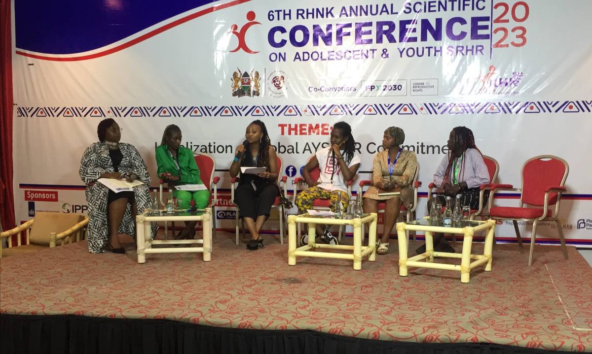 Running the talk 'What youth want' Panel of Youths and Adolescents discussing what they want with their own stories, in their spaces, to give path to their inclusivity in the SRH discussion. #RHNKConference2023 #Nimechanuka