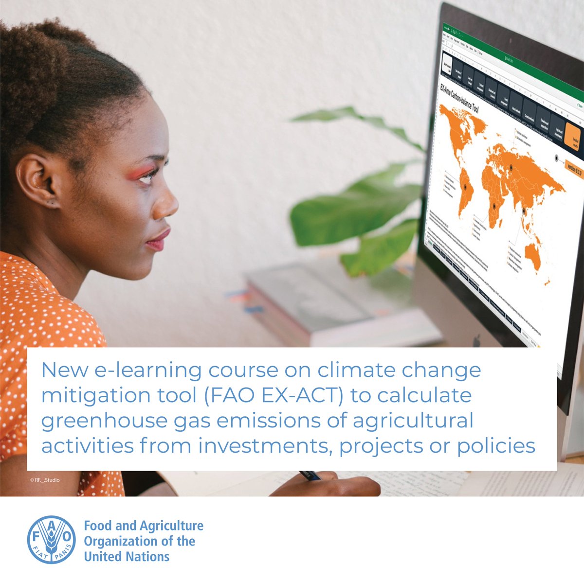 FAOKnowledge's tweet photo. 💻New free course with digital certification available at @FAO elearning Academy.

Learn how to use the Ex-Ante Carbon-balance Tool (EX-ACT) to quantify the climate change mitigation potential of agricultural interventions.

👉https://t.co/IE53HGEvRg https://t.co/X2bPXKaMJe