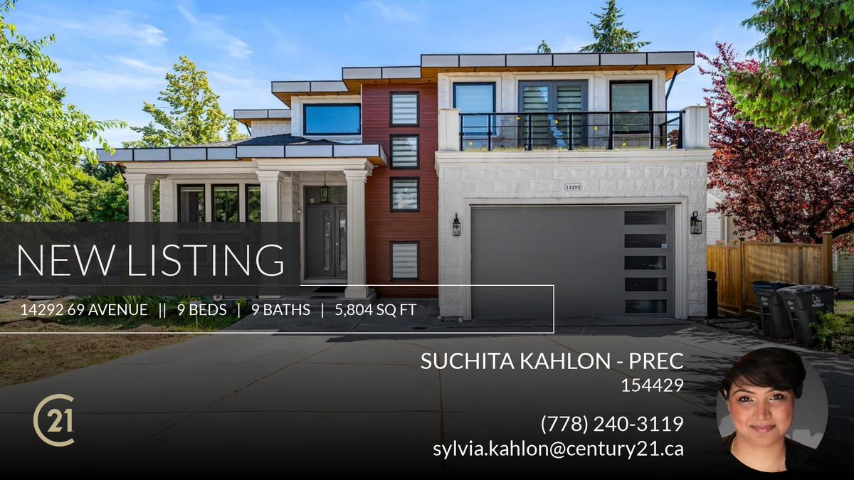 📍 New Listing 📍 Take a look at this fantastic new property that just hit the market located at 14292 69 Avenue in Surrey. Reach out here or at (778) 240-3119 for more information

Suchita Kahlon PREC | REALTOR
Cell: 778 240 3119
... homeforsale.at/14292_69_AVENU…