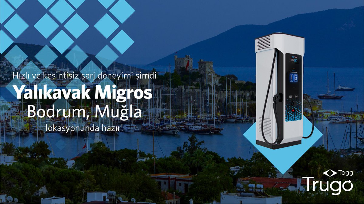 Trugo ile hızlı ve kesintisiz şarj deneyimi şimdi Yalıkavak Migros’ta

📍Bodrum, Muğla 

Trugo uygulamasını indirmek için: bit.ly/3Zn9rva

#SmartCharging
#Trugo