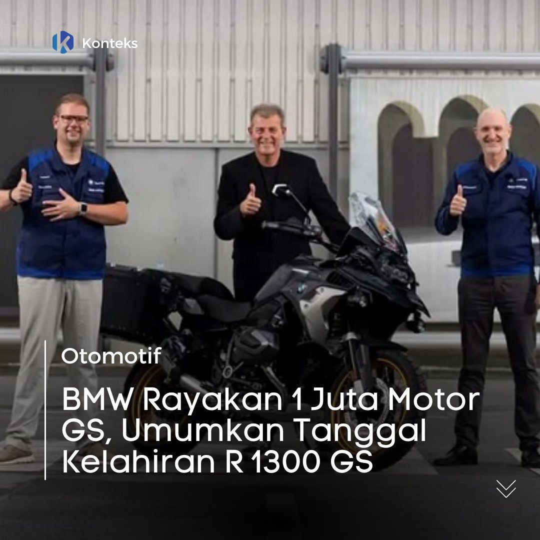 Link: konteks.co.id/lainnya/otomot…

BMW Motorrad tanggal 21 Juni kemarin merakit ke satu juta unit sepeda motor GS yang dilengkapi mesin boxer di jalur produksinya, [....]

Baca selengkapnya, dalam artikel ini.
#Otomotif #morotsport #bmwmotorrad #r1300gs #seputarotomotif #konteks