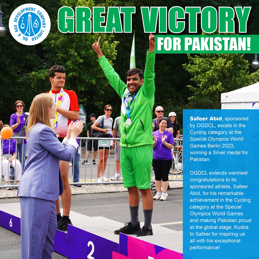 Congratulations on this outstanding achievement! Join us in applauding this extraordinary achievement!

#OGDCL #SpecialWorldGames #TeamPakistan #InclusiveSports #ProudMoments