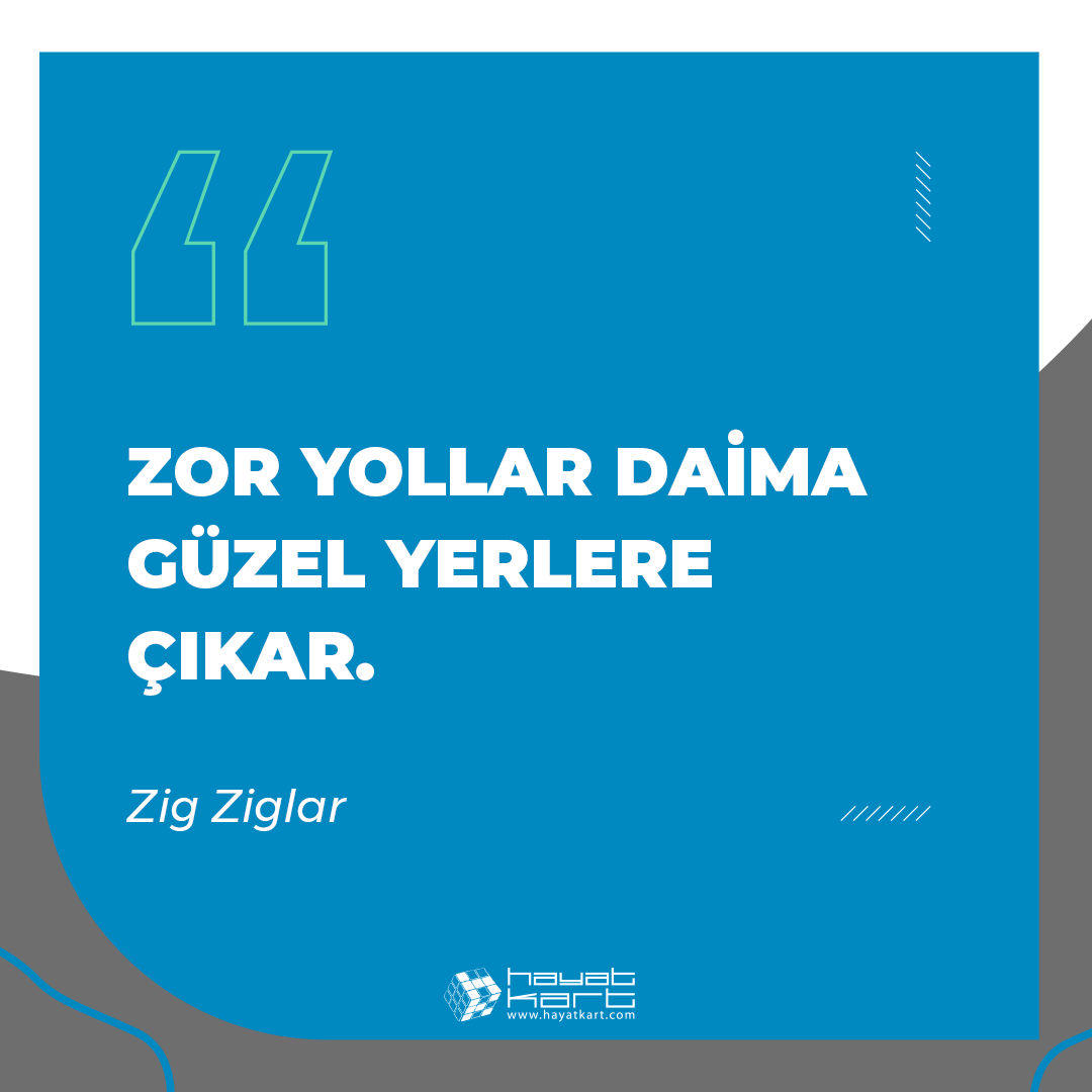 Haftaya, Zig Ziglar'ın sözü ile başlayalım. 

#HayatKart #ZigZiglar #motivasyon #pazartesimotivasyonu