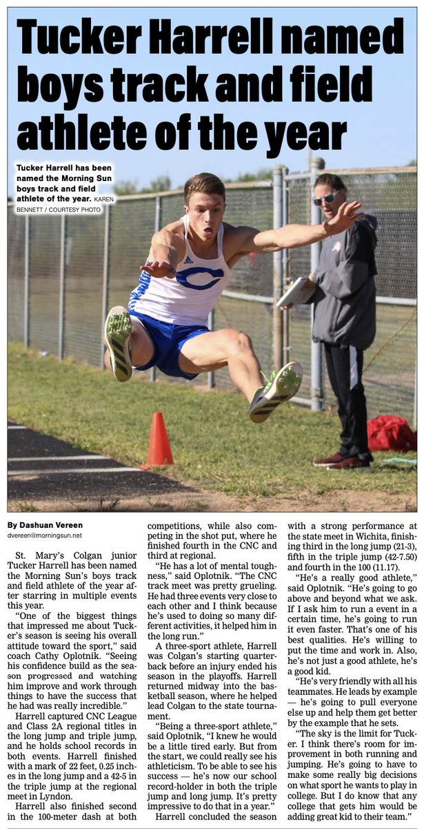 St. Mary's Colgan on Twitter "Brown and Harrell named T&F Athletes of