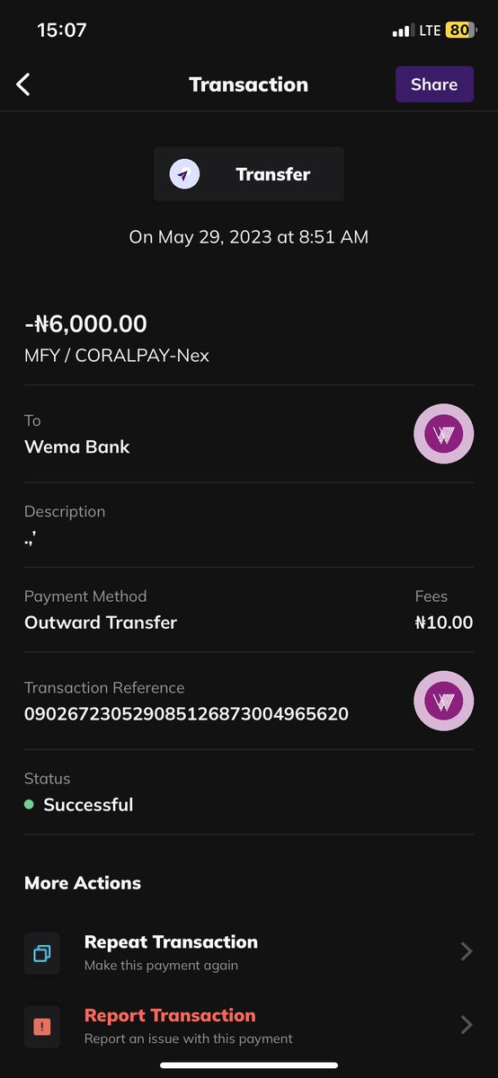 @MTN180 Phone number : 09138555895
Bank :  Kuda
Account : 2004965620
Amount :  6000
Payment mode : myMTN app (bank transfer)
Date : 29/05/2023
Time : 08:51 am
Bank reference : 090267230529085126873004965620