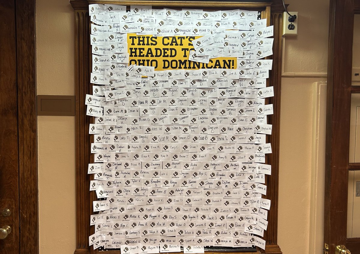 What has us so excited for fall? You’re looking at it! We can’t wait to welcome these new Panthers during our first Orientation next week! Still thinking about becoming a Panther? There’s still space on this board for your name! #ohiodominican #college