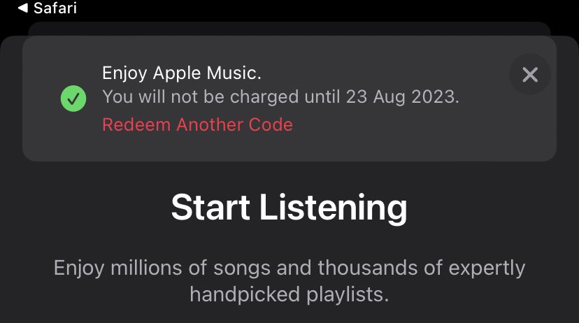 ได้ apple music ฟรี 2 เดือนอีกแล้วหุหุฟินมาก ทุกคนไปกดๆๆได้คับ redeem.apple.com/banana-music