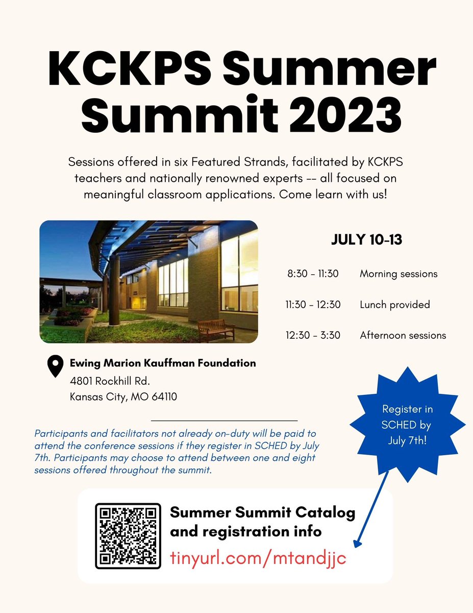 kckps_esl's tweet photo. There is still time to register for the #KCKPSSummerSummit! We will have 2 @SIOPModel trainers and author @mvogt45. Seats are limited so be sure to register today to secure your spot! #SIOPmodel #MLLchat #iamkckps
https://t.co/vEFP6GCq6Y https://t.co/LJBkgLf8WV