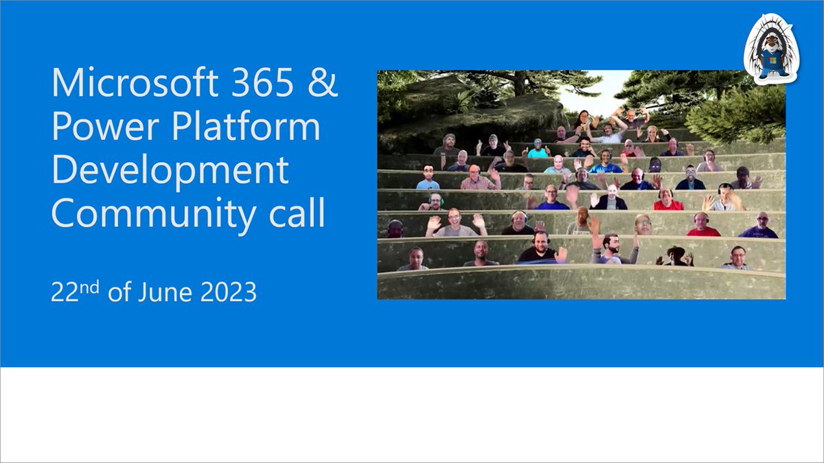 💾 Recording of the #Microsoft365dev & #PowerPlatform community call 22nd of June

- The latest news
- Demos on #PowerVirtualAgents, #SharePoint, #OpenAI & #PowerShell
- Presented by @daoudi_samir, @kasperbolarsen & @toddklindt

 and more...🚀

Watch 📺 → msft.it/6012gqsfG