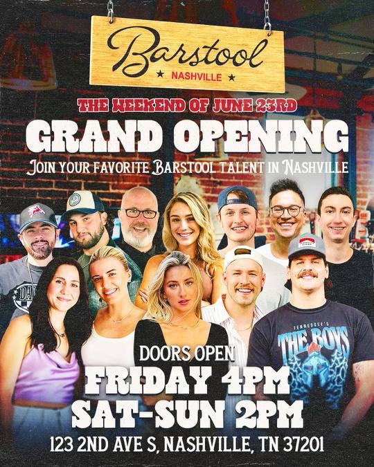 Barstool Nashville on Twitter "🚨GRAND OPENING TODAY🚨 Barstool