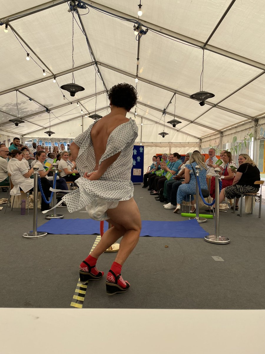 MAF_MKUH's tweet photo. Absolutely amazing turn out &amp; event today @MKHospital for the #dignity fashion show! Raising awareness of the importance of dignity in care, pre-venting deconditioning &amp; that patients should be up and dressed daily &amp; on discharge.Thankyou AAFT team, Safeguarding &amp; @MKHCharity! https://t.co/iZIKkhkfkT