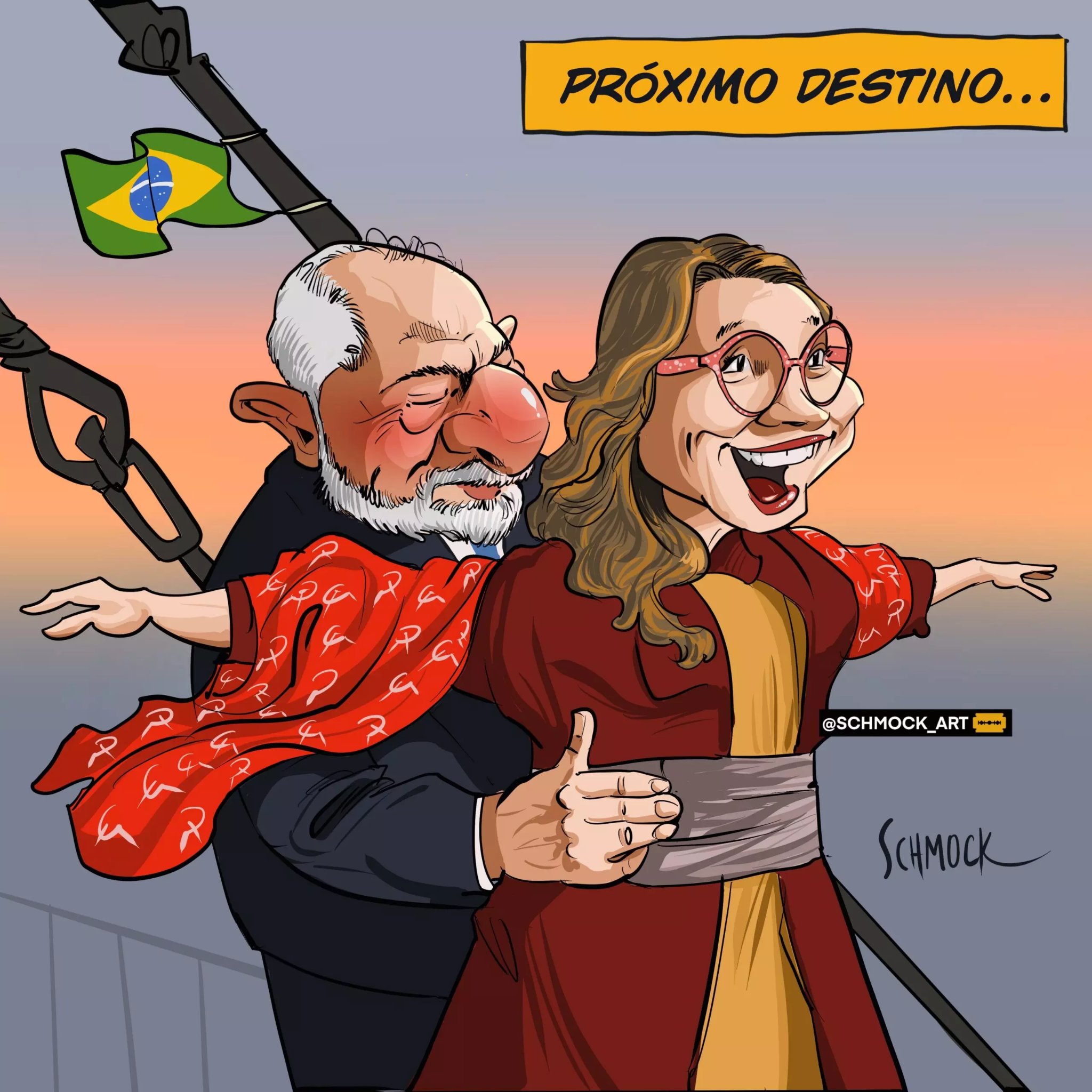 Chequei Ancap on X: "🚨URGENTE: Charge da Revista Oeste satiriza viagens de Lula e Janja ao redor do mundo. https://t.co/178lRyQc8S" / X