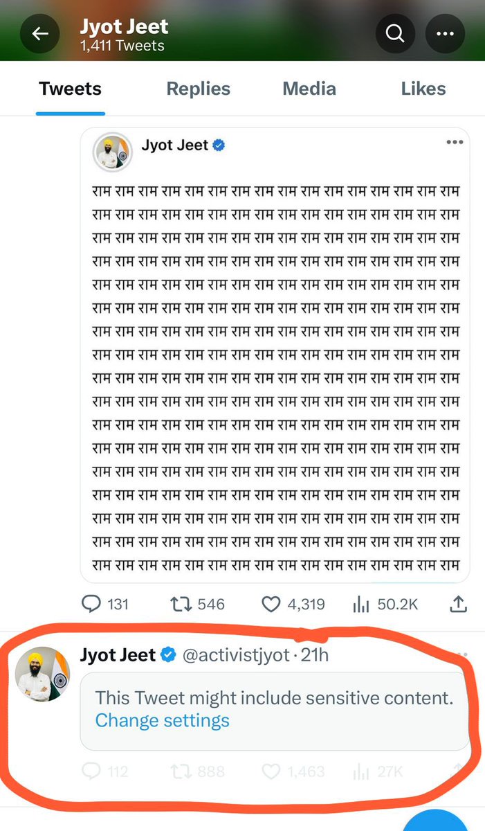 activistjyot's tweet image. आतंकवादी समर्थकों और Sar Tan Se Juda Gang वाले Pakistani-प्रेमियों ने पहले मुझे निपटाने की धमकियाँ दी…मेरे ख़िलाफ़ Campaigns चलाये और अब ये पूरा Gang मेरी आवाज़ दबाने के लिए ‘Mass Reporting’ करवाकर मेरे Tweets को Sensitive करवा रहा है…

अब मुझे क्या करना चाहिए…? Pls suggest…
