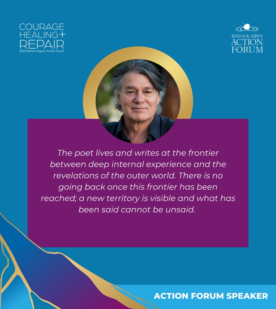 This year, renowned <a href="/poetdavidwhyte/">David Whyte</a> will grace the #AspenAction Forum stage, awakening the poetic imagination in Aspen, CO. His guided nature walk through the #MaroonBells is an experience attendees will not want to miss. 🗓️ More on our Speakers bit.ly/aspenactionspe…