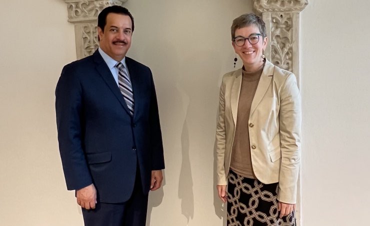 The bilateral ties and cooperation between #Bahrain and the #GrandDuchy of #Luxembourg are witnessing grewing development and progress. With such excellent meeting with you will witness more. Thank you @VeroDockendorf , i look forward to contiue our discussion.