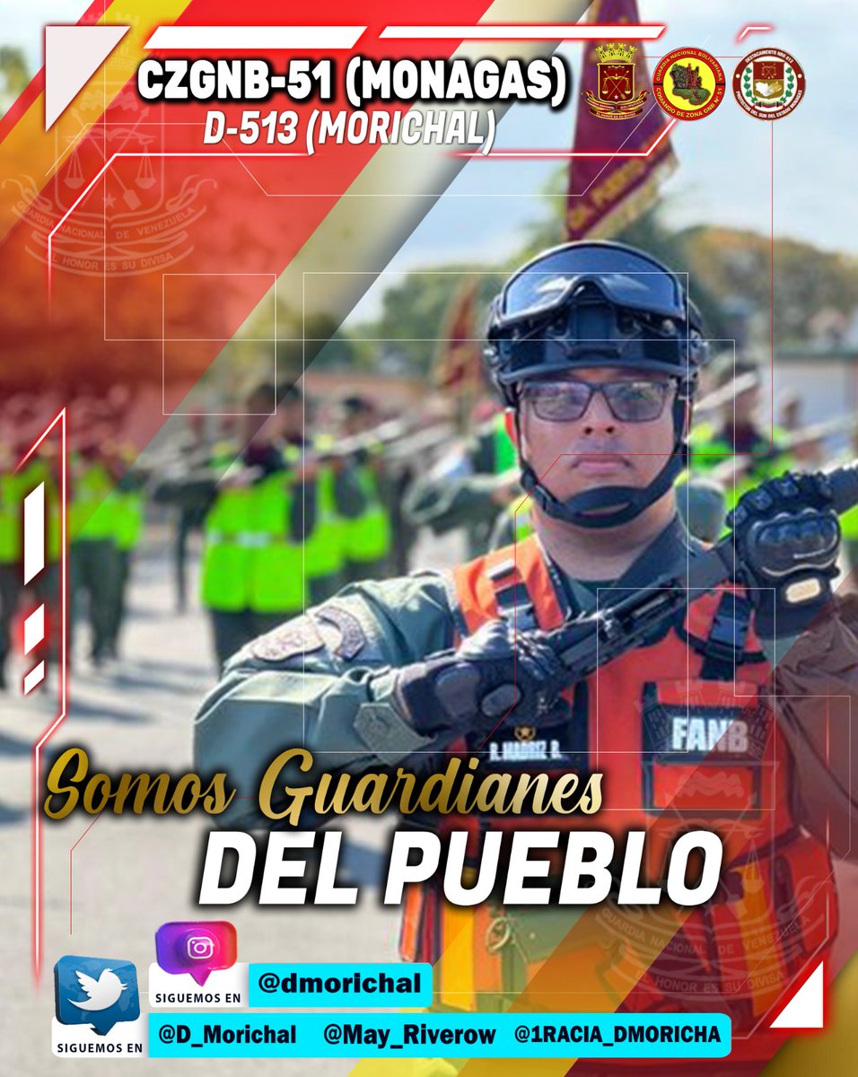 Nuestro objetivo claro! Desde el @monagas_GNB51 mantenemos la seguridad y bienestar de nuestro pueblo venezolano 🇻🇪. 

#PorLaVidaYLaPaz
#SomosProtectoresDelPueblo