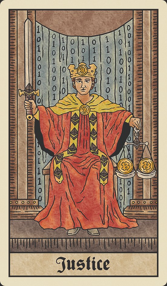🌟JUSTICE TAROTCARDS.NFT🌟
The Justice card represents cause and effect in the crypto space. Accountability and fairness on the blockchains.🌟 Join the Airdrop on the 25th and win a crypto styled NFT-Tarot Card from the collection. Follow the steps below! 🌟🌟🌟