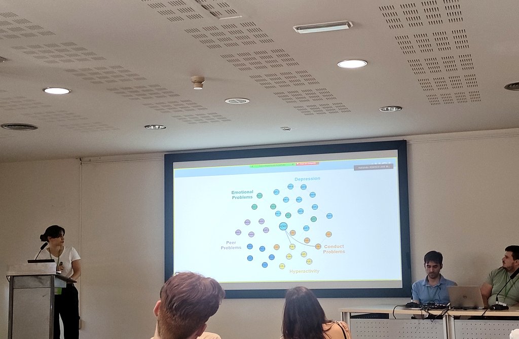 @GiuliaPiazza15 @AtCMAP sharing results of network analysis showing PGS for psychiatric disorders are associated with symptoms of other disorders in ALSPAC. Findings were replicated in TEDS #BGA2023