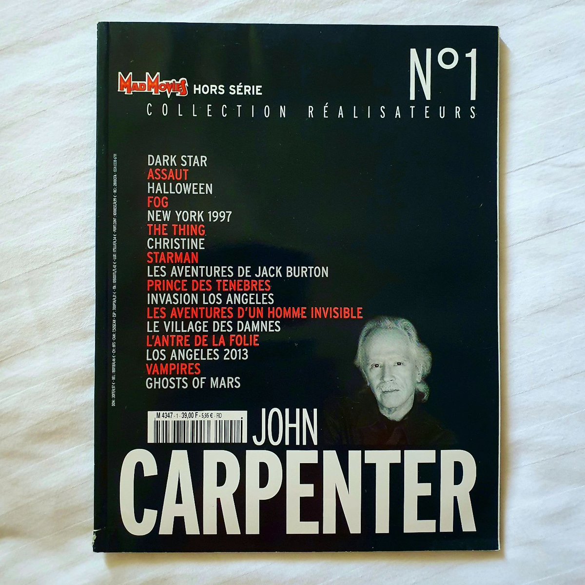 John Carpenter 
#johncarpenter #madmovies #darkstar #assaultonprecinct13 #halloween #thefog #escapefromnewyork #thething #christine #starman #bigtroubleinlittlechina #princeofdarkness #theylive #villageofthedamned #inthemouthofmadness #escapefromla #vampires #ghostsofmars