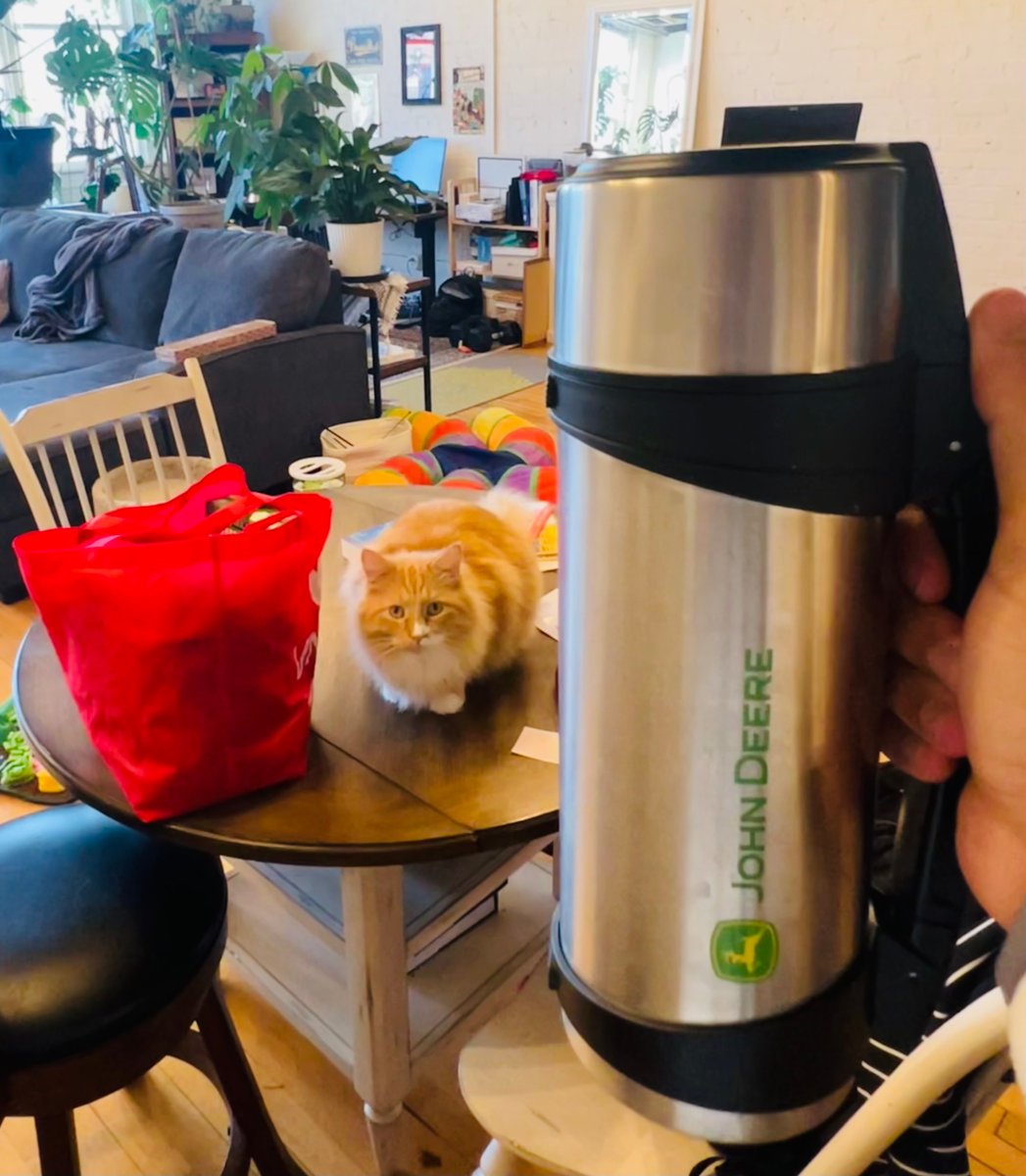 Long call/overnight survival strategy #1 is 1L of coffee. Cat unfortunately cannot come with  bu that would honestly solve all my woes