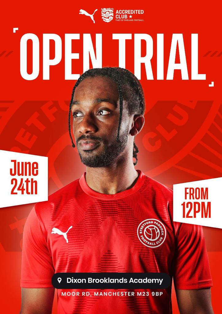 🚨𝗢𝗣𝗘𝗡 𝗧𝗥𝗜𝗔𝗟𝗦🚨

We're having our first and possibly only open trial for the 23/24 season

Trials will take place at Dixons Brooklands Academy on 𝟮𝟰𝘁𝗵 𝗝𝘂𝗻𝗲 𝟭𝟮-𝟱𝗽𝗺

We're looking for talented, ambitious players who want to improve and this is the opportunity