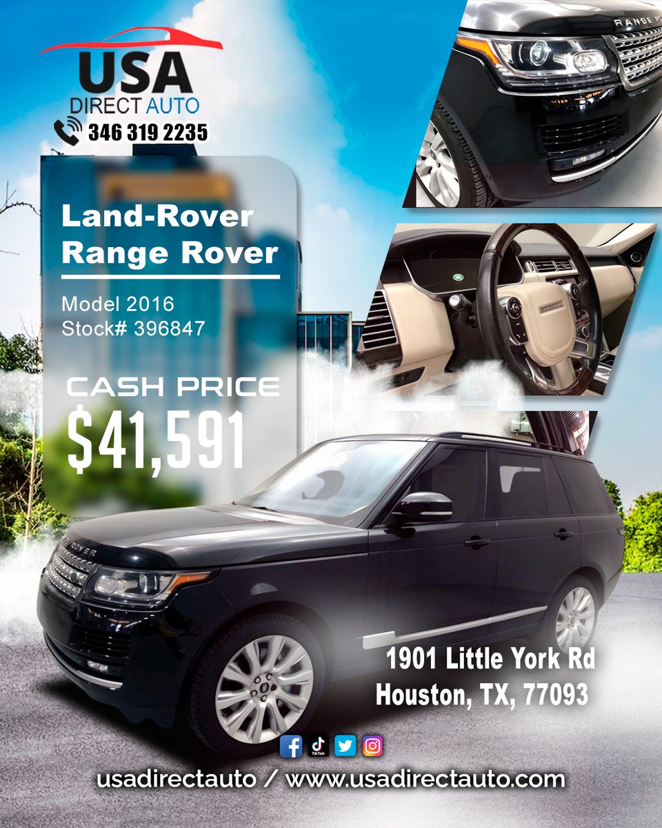 USA_direct_auto's tweet photo. Aun no tienes crédito y estas buscando para comprar carro? ven que nosotros te ayudamos, tenemos planes de financiación que se acomoda a tus necesidades.

📲 3463192235
✅ 1901 Little York Rd, Houston Tx. 77093
✅ https://t.co/IL6GsRvTa3

#landrover #landrovervelar https://t.co/pAIlRlqkkO
