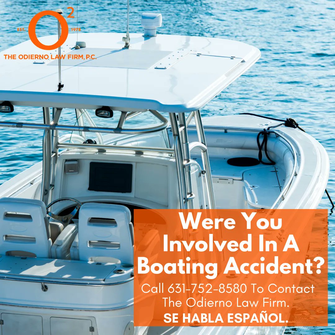 #OdiernoLaw is here to help the victims of #boatingaccidents navigate the complexities of the #legalprocess and fight for the #compensation you and your loved ones deserve. Click below to schedule a FREE #consultation to discuss your potential case!

buff.ly/3al1GSv

#NY