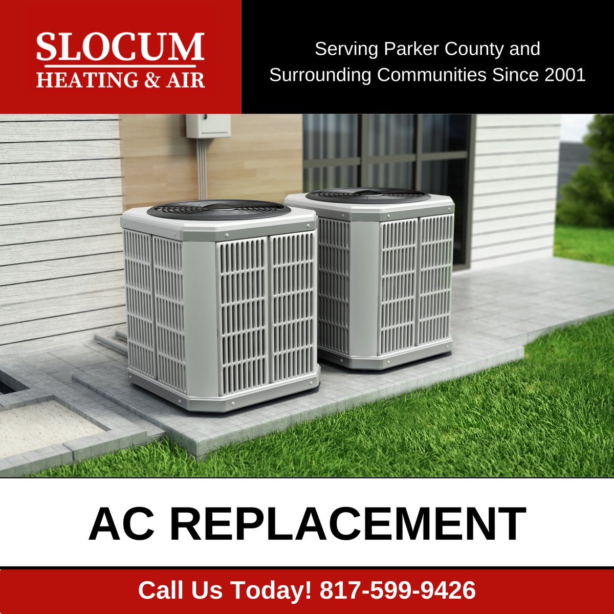 When considering a complete system replacement, it may be wise to consult with local HVAC professionals that have experience with the various phases of an air conditioning system's lifespan.

Call us at Slocum Heating and Air at 817-599-9426 or visit https:/...