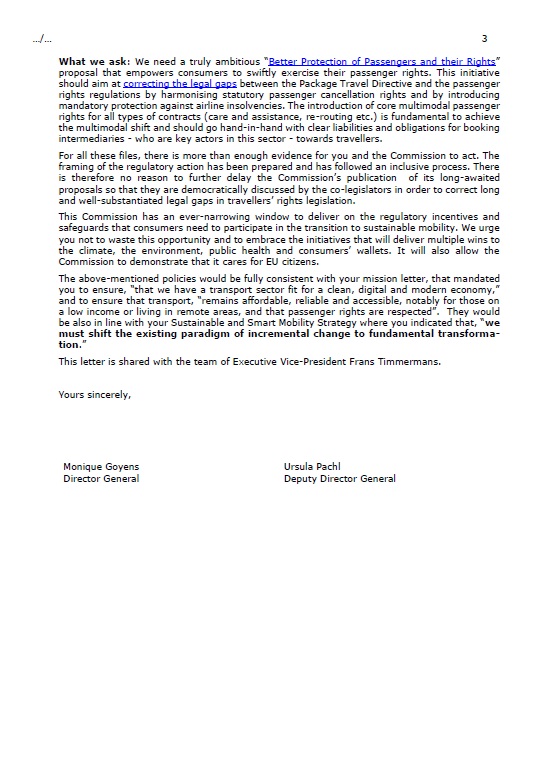 beuc's tweet photo. It must be easy to combine multiple operators or types of transport in a single booking. The European Commission's approach to new 'multimodal' travel rules and passenger rights for these situations however lacks ambition, we say in this letter: https://t.co/PsRA0345c0. https://t.co/0Afdgbj4PM