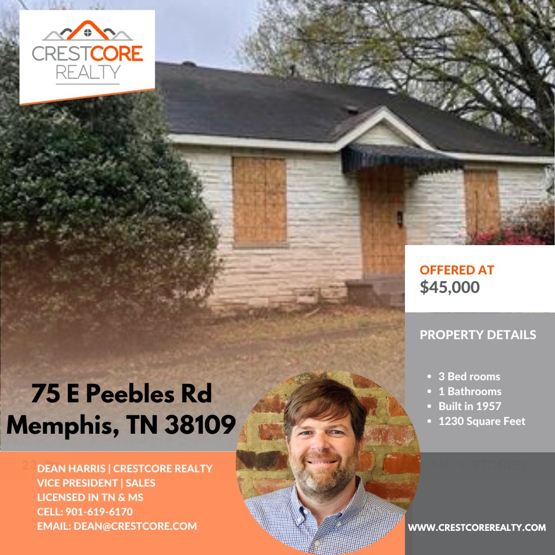 INVESTOR SPECIAL!!!! Don't miss this awesome 3-bedroom investment property!

#realestate #realestateinvestment #Justlisted #entrepreneur #sold #broker #mortgage #homesforsale #ilovememphis #memphistennessee #Memphis